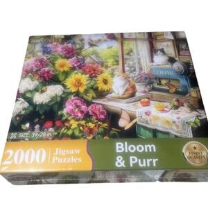 Bloom & Purr 2000 Piece Jigsaw Puzzle New Sealed w- Bonus Poster